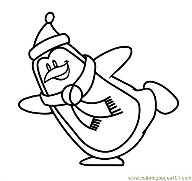 650x611 Christmaspenguin8 Coloring Page