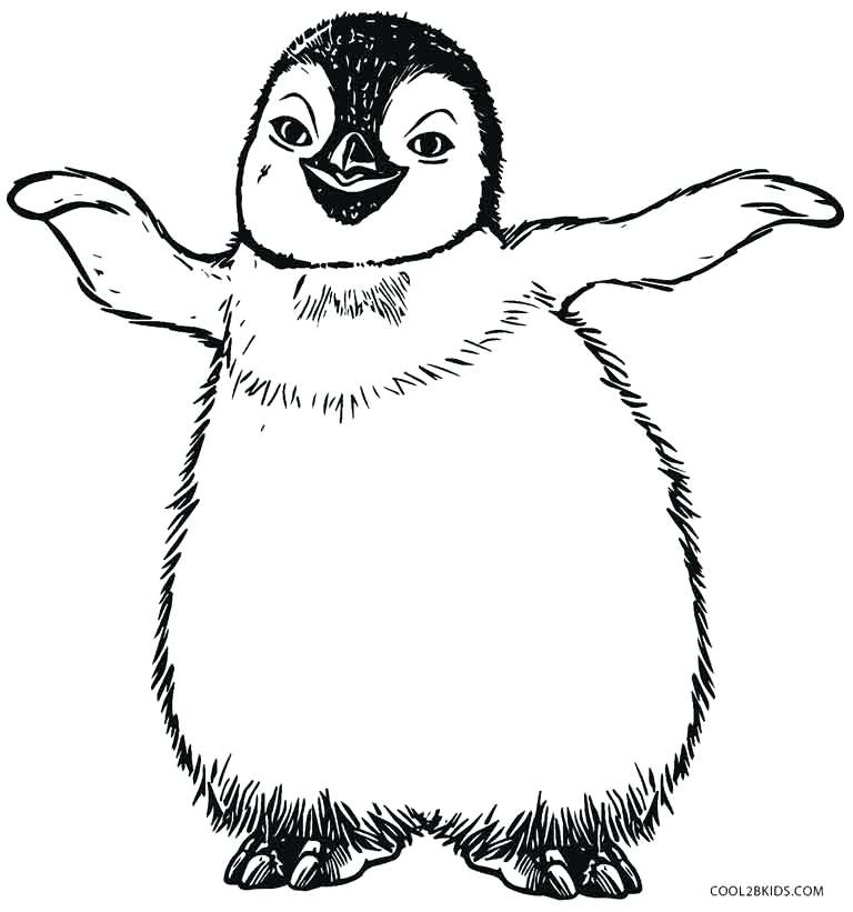 768x821 Printable Penguin Coloring Pages For Kids Free Penguin Coloring