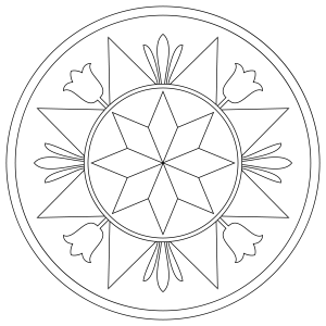 300x300 Pennsylvania Dutch Hex Signs Free Coloring Page