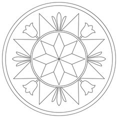 236x236 Pennsylvania Hex Sign With Compass Rose Coloring Page Colouring