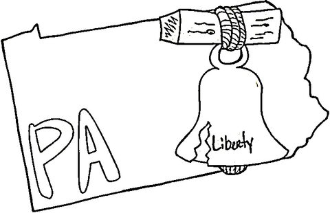 480x310 Pennsylvania State Coloring Pages