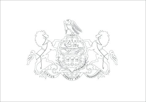 476x333 Pennsylvania State Flag Coloring Page State Flag Coloring Page