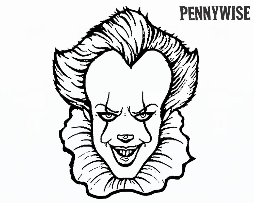 1000x800 Pennywise Coloring Pages How To Draw Pennywise The Clown From It