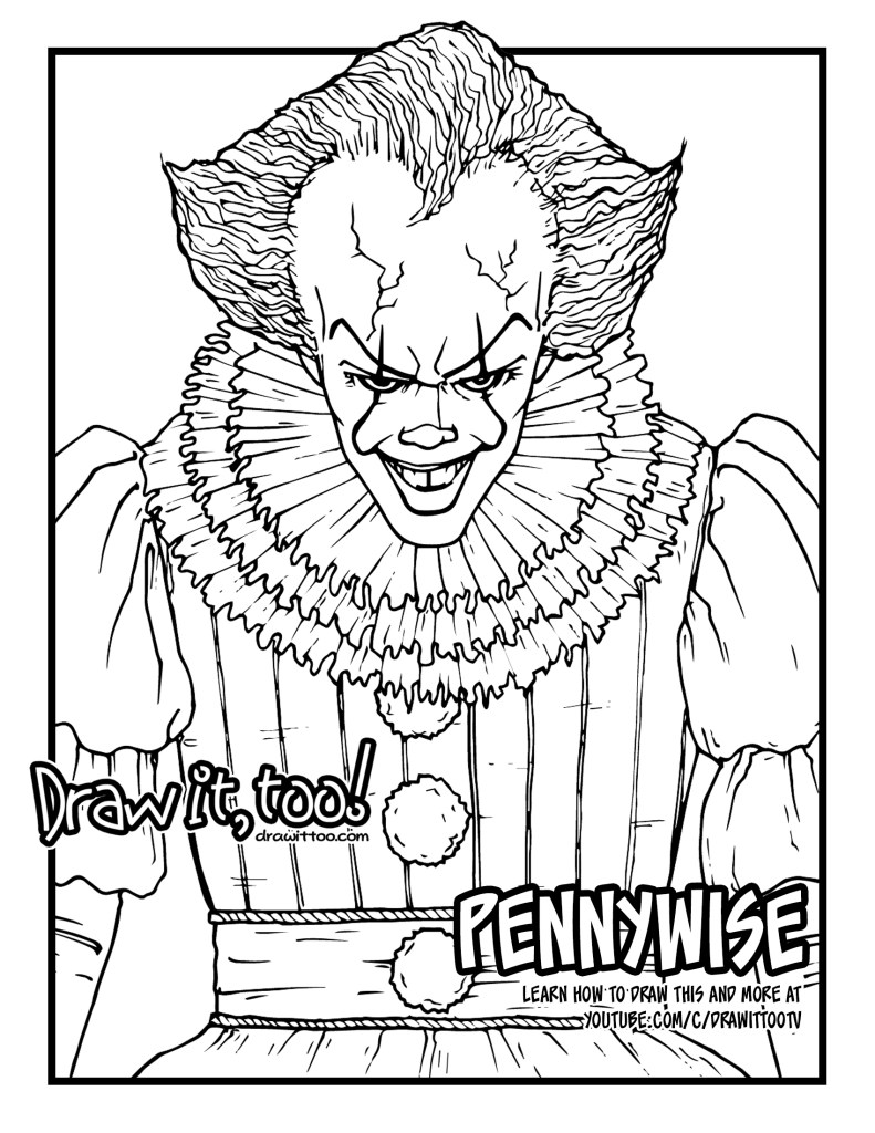 791x1024 Pennywise Coloring Pages Marvelous Design Ideas