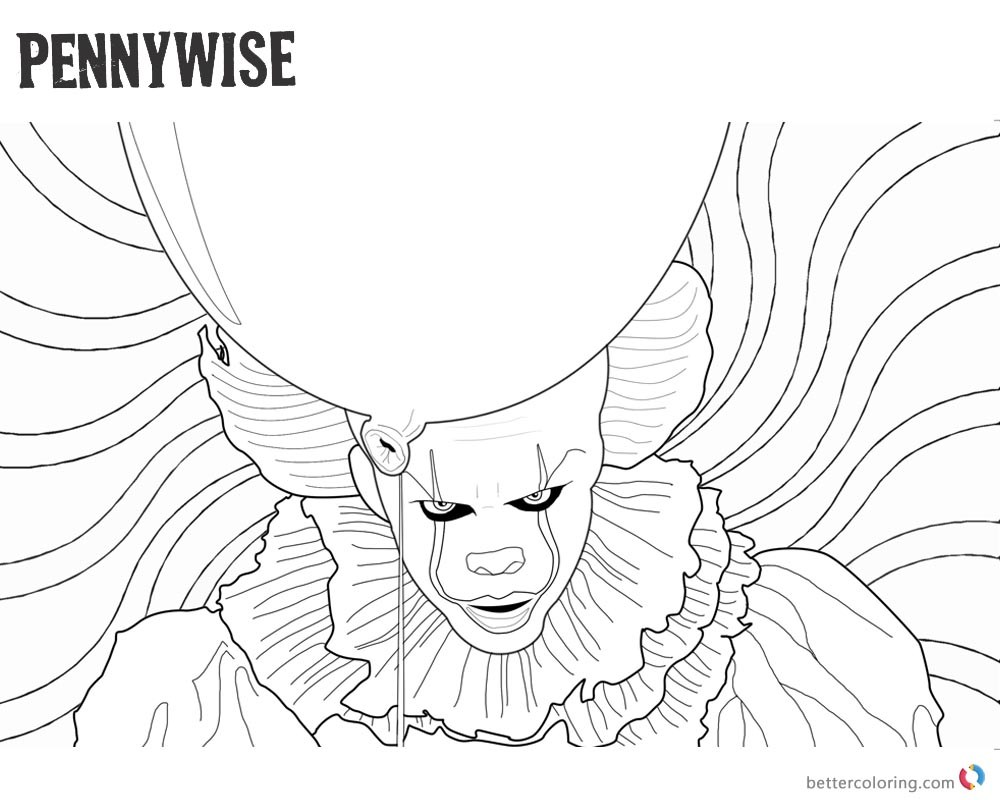 1000x800 Clown Coloring Pages