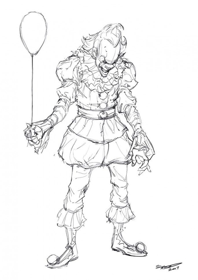 685x970 Pennywise Coloring Pages Benhdalieu Coloring Page Kids