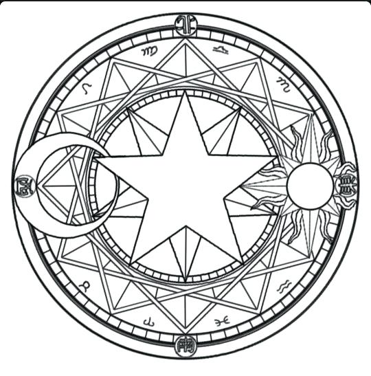 540x547 Pentagram Coloring Sketch Coloring Page Me Wiccan Colouring Pages