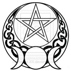 236x236 Goddess Pentacle Color Page Pagan Witch Pentacle