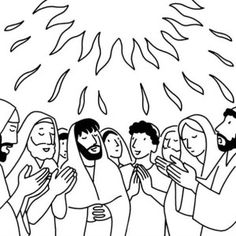 236x236 Pentecost Coloring Page Holy Spirit, Jerusalem And Bible