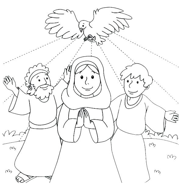 587x619 Pentecost Coloring Page Coloring Page Coloring Pages Pentecost