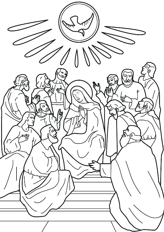 566x800 Pentecost Coloring Page Holy Spirit Coloring Page Pages Draw