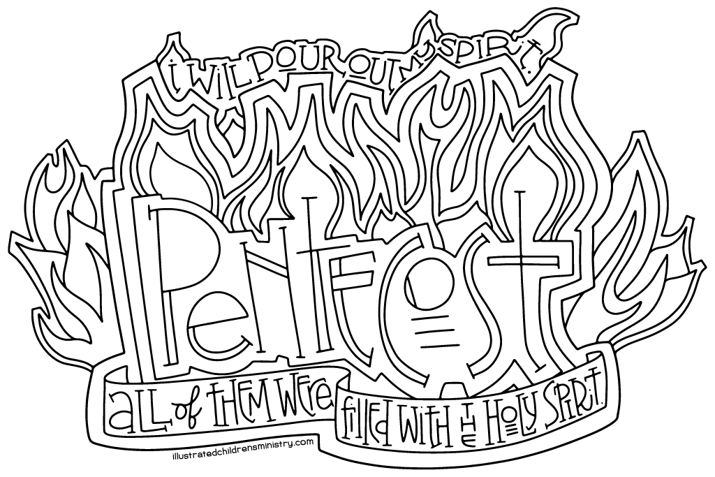 1024x683 Pentecost Coloring Page Amp Poster Illustrated Children's Ministry