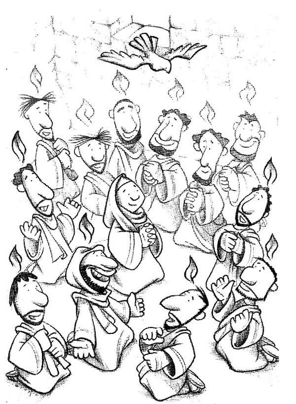 600x818 Feast Of The Weeks In Pentecost Coloring Page Parenting