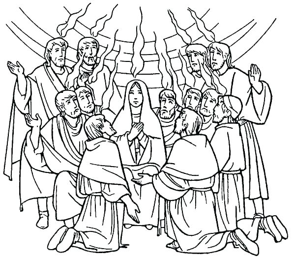 600x523 Pentecost Coloring Page Coloring Pages Coloring Pages Holy Spirit