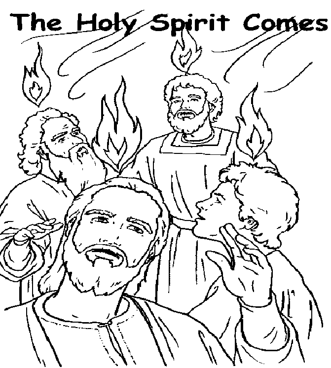 671x746 Pentecost Coloring Page Commerating The Descent Of Holy Spirit