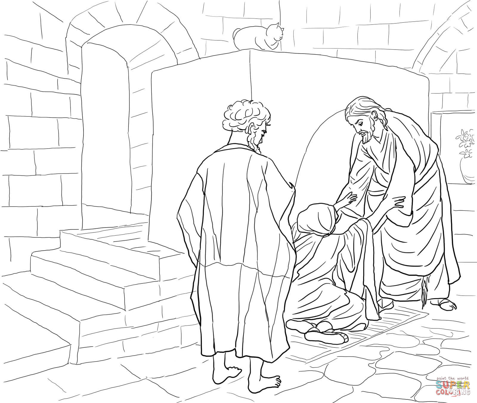 1600x1353 Bonanza Peter Preaching At Pentecost Coloring Pages Day Of Page