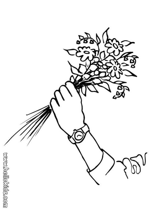 601x850 Peony Coloring Pages