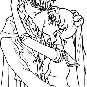 300x300 Sailor Moon Usagi Tsukino In Wedding Dress Coloring Page Color Luna