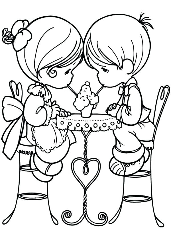 600x840 Coloring Pages Of People In Love