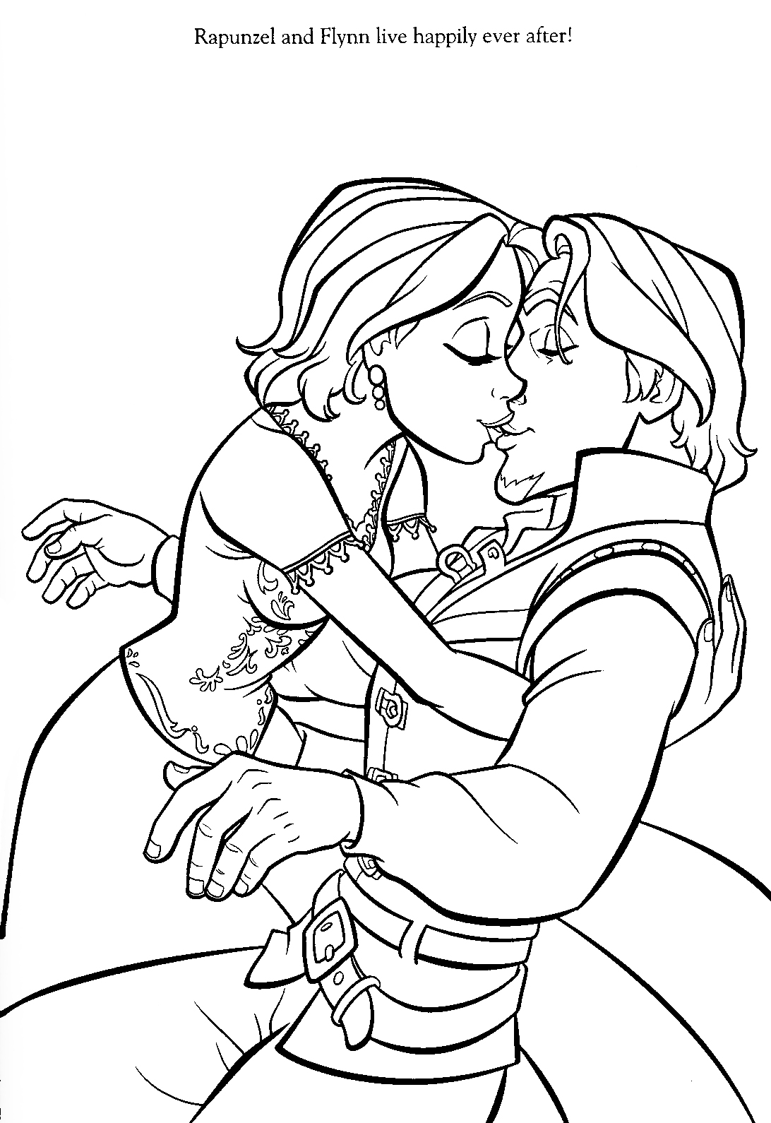 1092x1590 Coloring Pages For Girls Disney People Kissing On Tv Tangled