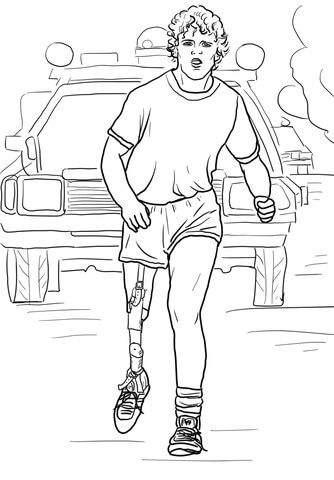 334x480 Terry Fox Run Coloring Page From Famous People Category. Select