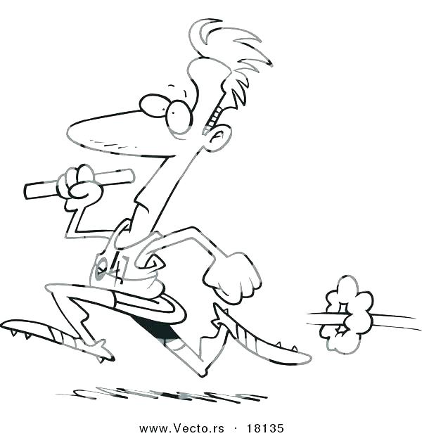 600x620 Coloring Pages People Running Coloring Pages Running Coloring