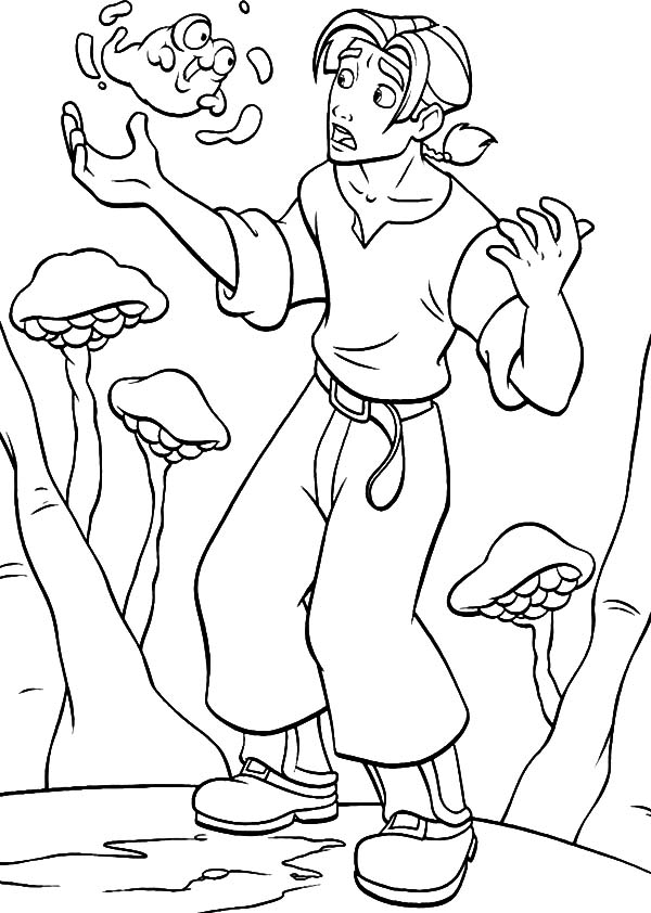 600x842 Treasure Planet Jim Hawkins Talking To Morph Coloring Pages