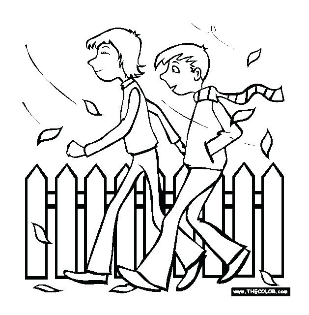 629x640 Fall Walk Taking A In The Free Autumn And Coloring Pages You Can