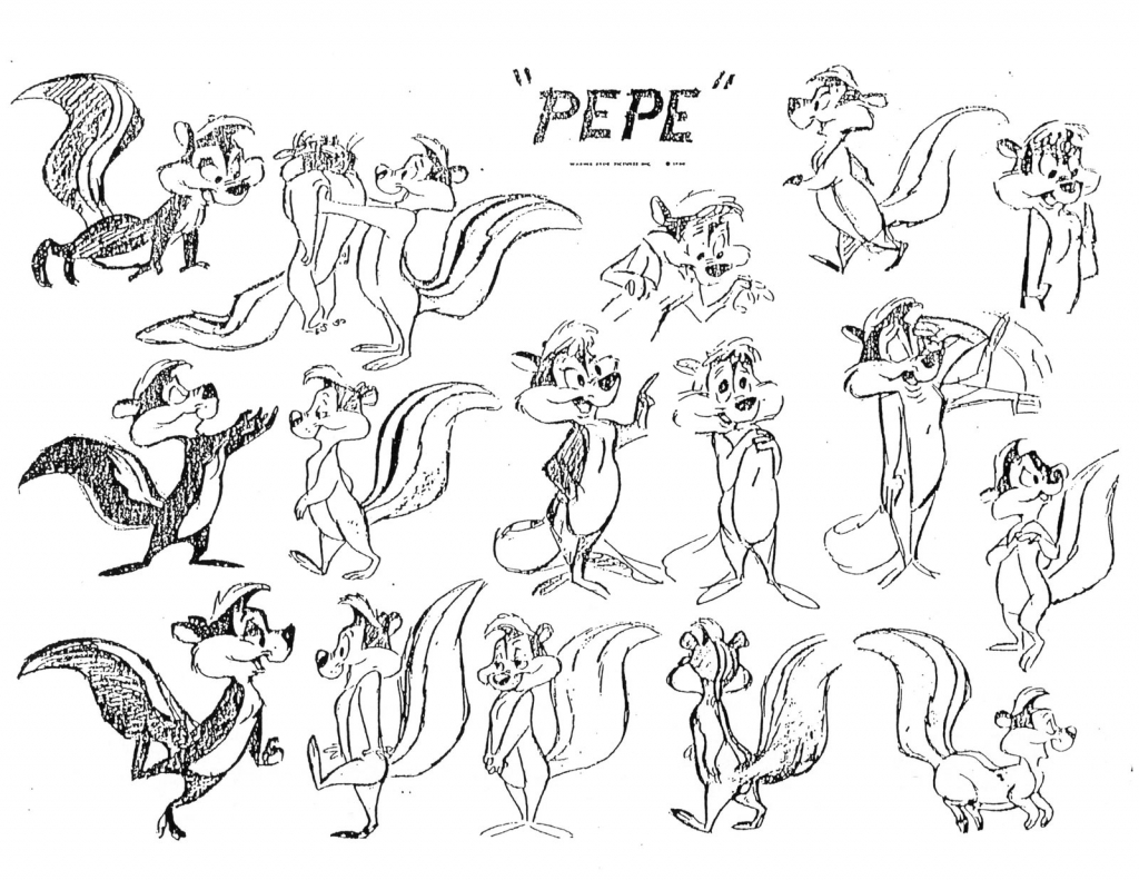 1024x791 Pepe Le Pew Coloring Pages