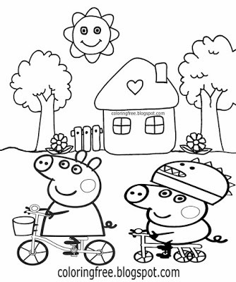 334x400 49 Beautiful Peppa Pig House Coloring Page Home Decor Interior