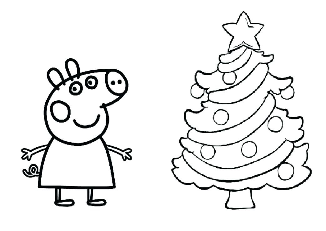 1043x737 Peppa Pig Christmas Coloring Pages Peppa Pig Christmas Colouring