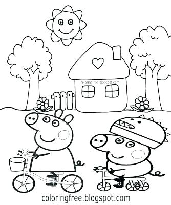 334x400 Free Printable Peppa Pig Colouring Pages Pig Coloring Book Plus