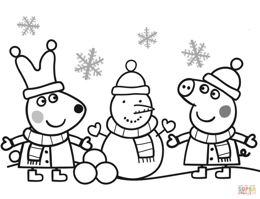 869x664 Peppa Pig Coloring Pages Picture High Resolution Online Birthday