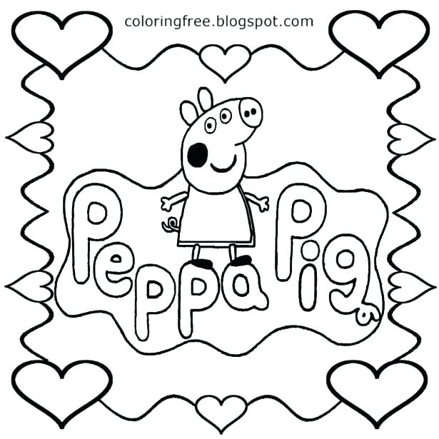615x615 Peppa Pig Printable Coloring Pages Coloring Pages Pig Printable