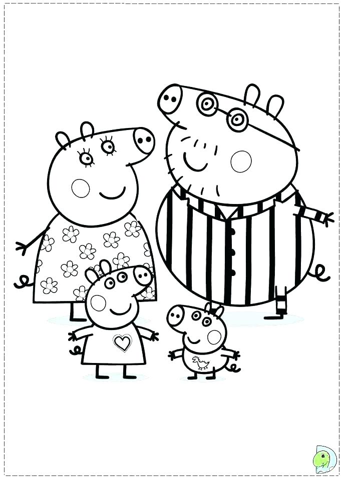 691x960 Pig Coloring Pages On Coloring Last Updated Peppa Pig Family