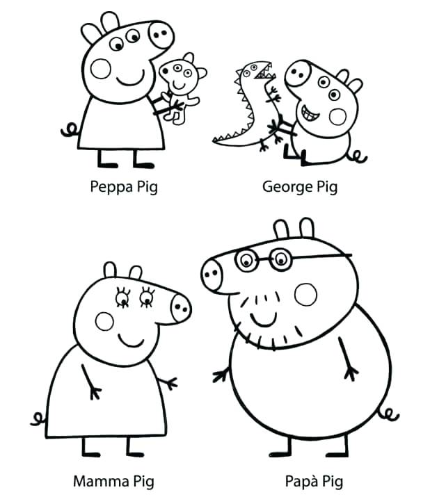 618x715 Printable Peppa Pig Coloring Pages Pig Family Coloring Page