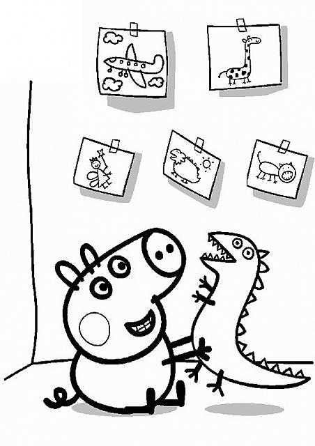452x640 George Con Dinosauro E Quadri Peppa Pig