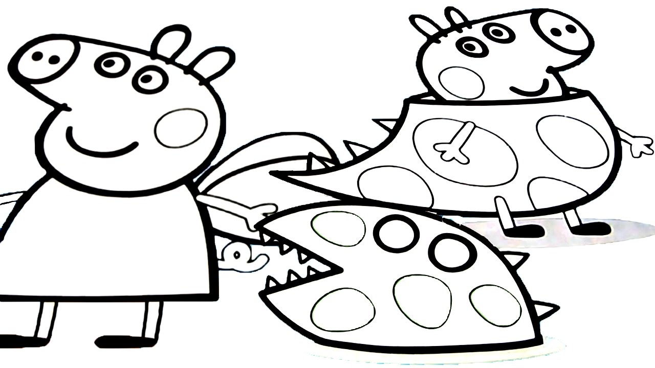 1280x720 Best Of Peppa Pig With George Coloring Book Coloring Pages Kids