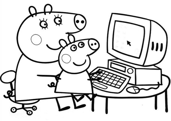 Peppa Pig Printable Coloring Pages