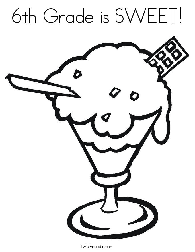 685x886 6th Grade Is Sweet Coloring Page