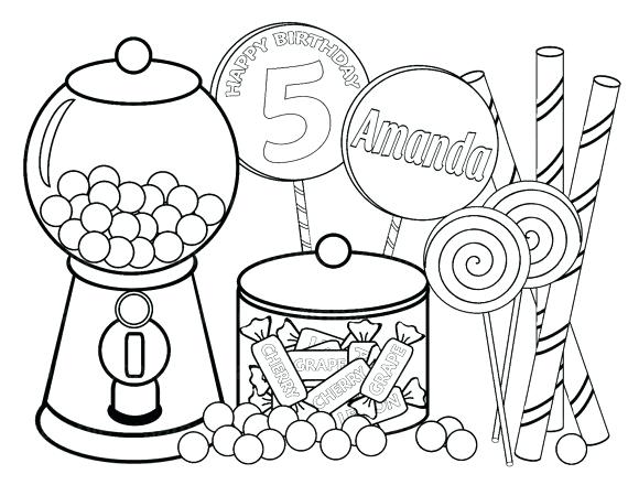 570x440 Candy Coloring Pages