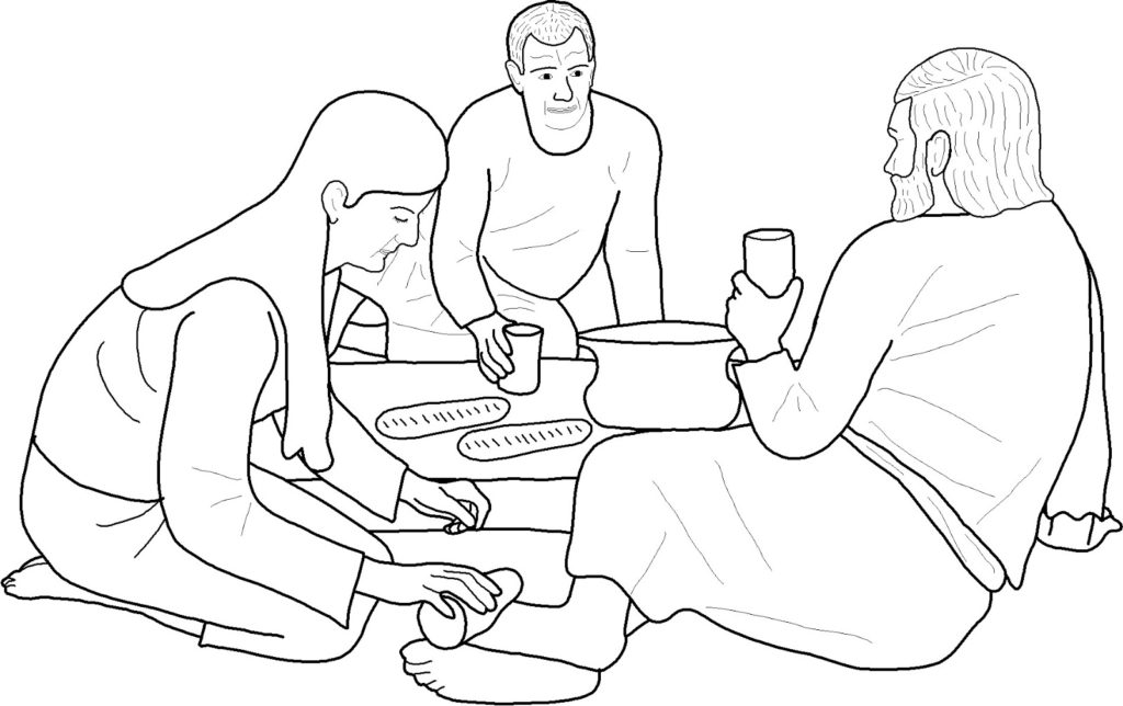 1024x644 Perfume, Mary Magdalene And Jesus On Coloring Page Woman