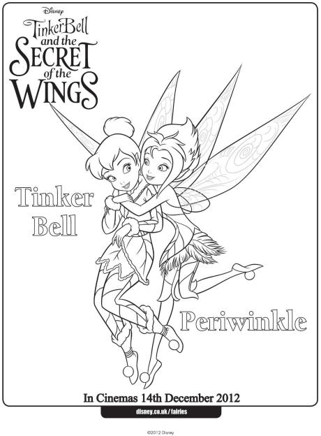 460x624 Tinkerbell And Periwinkle Colouring Page