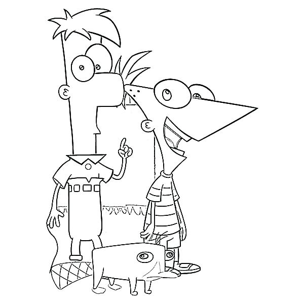 600x600 Perry The Platypus Coloring Pages Channel And Platypus Coloring