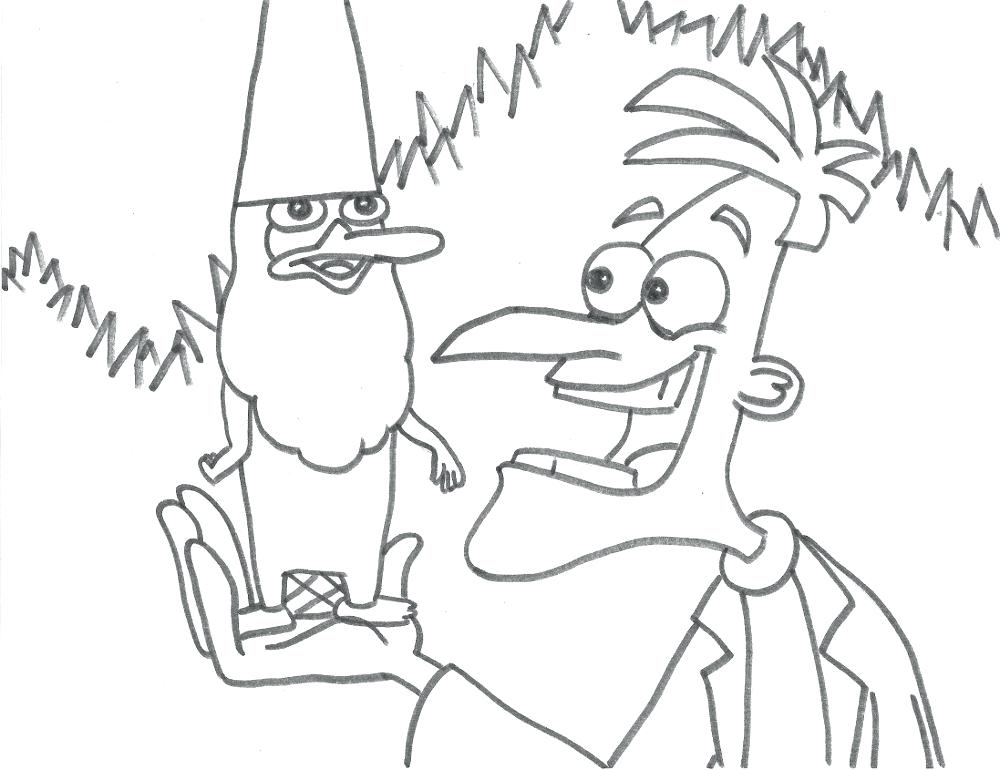 1000x770 Perry The Platypus Coloring Page For Download And Coloring Pages