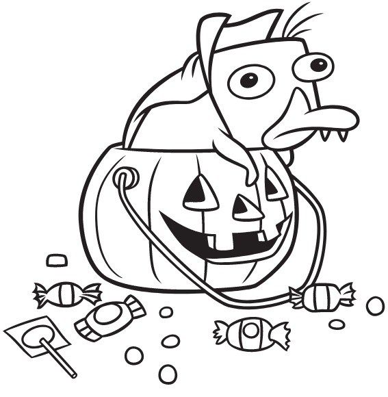 Perry The Platypus Coloring Page