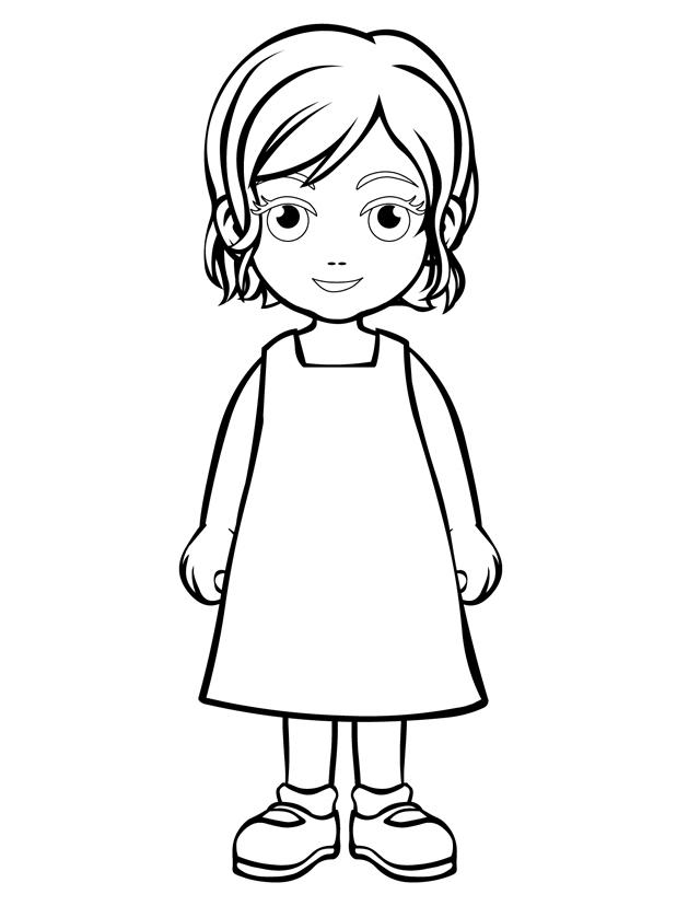 640x828 Coloring Page Girl Person Coloring Pages Daughter Free Printable