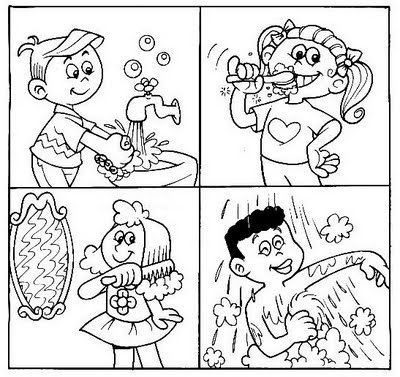 400x377 Hygiene For Preschoolers Worksheets Personal Hygiene Coloring
