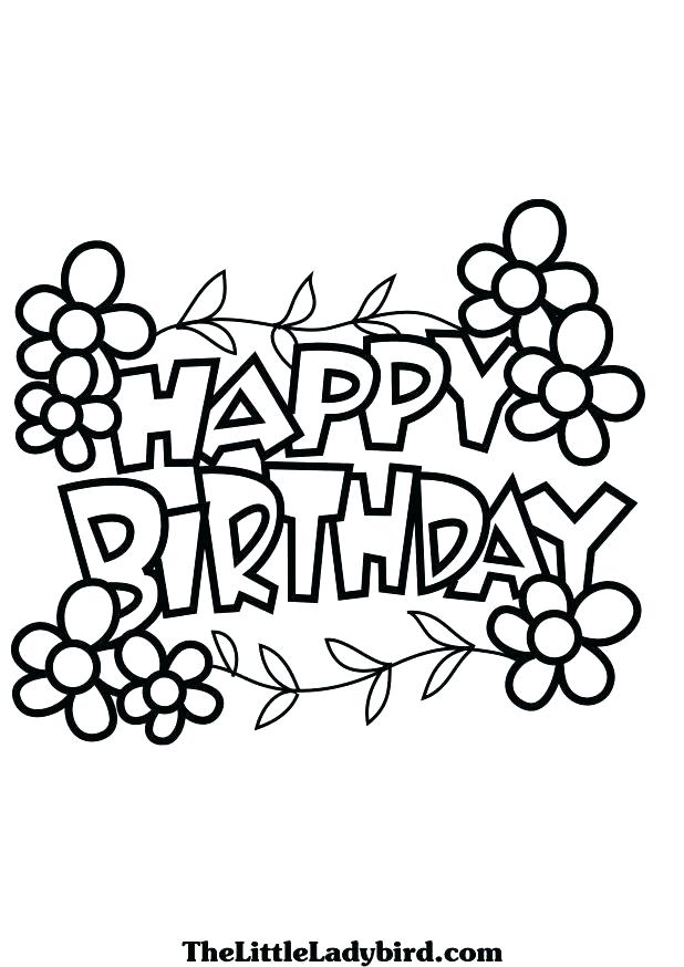 618x874 Happy Birthday Printout Personalized Happy Birthday Coloring Pages
