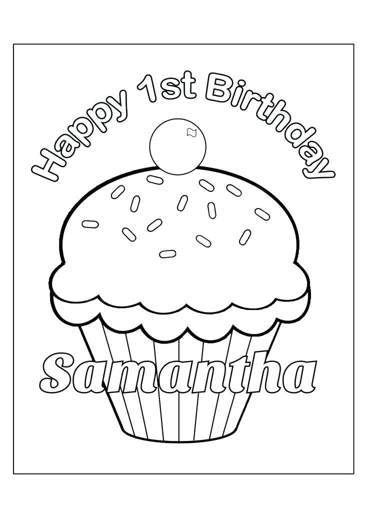 736x1030 Personalized Happy Birthday Coloring Pages Personalized Happy